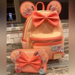 Disney Loungefly Backpack with Matching Wallet